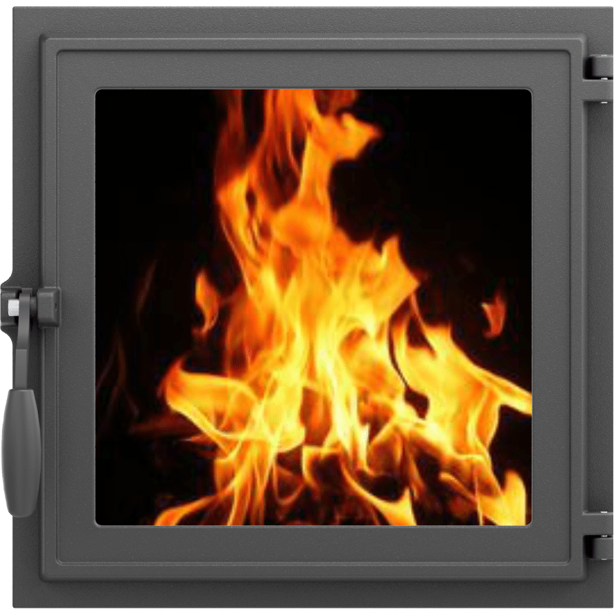 Дверка топочная герметичная ДТГ-7КС, со стеклом